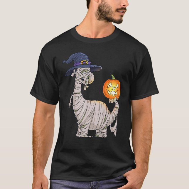 Camiseta Halloween Zombie Mummy Dinosaur Witch Scary Boys G (Anverso)
