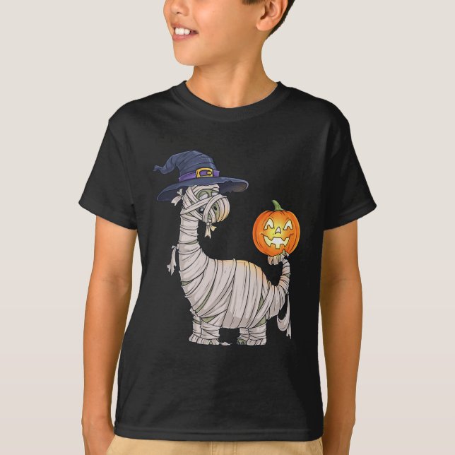 Camiseta Halloween Zombie Mummy Dinosaur Witch Scary Boys G (Anverso)