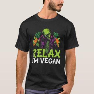 Camiseta Halloween Zombie Relax Soy Vegan Halloween