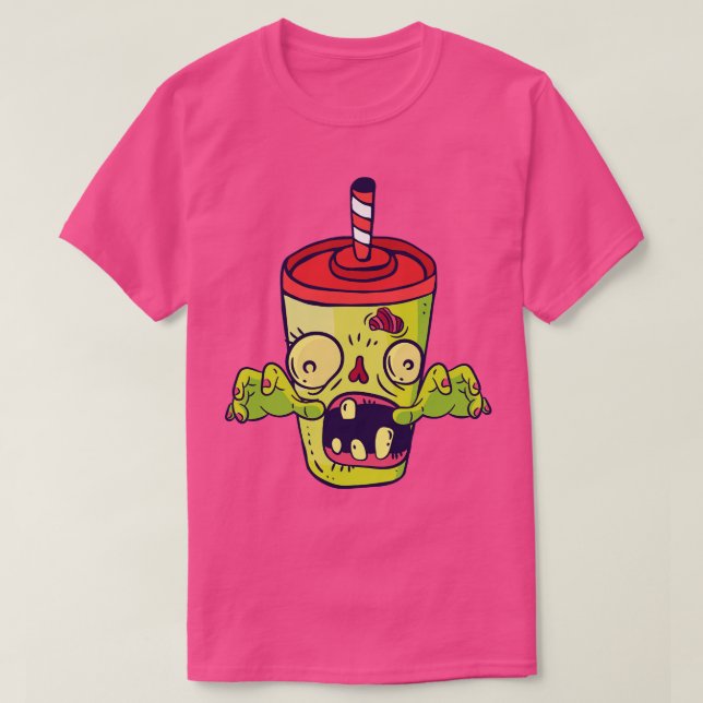 Camiseta Halloween Zombie Soda Monster Fast Food Lover (Diseño del anverso)