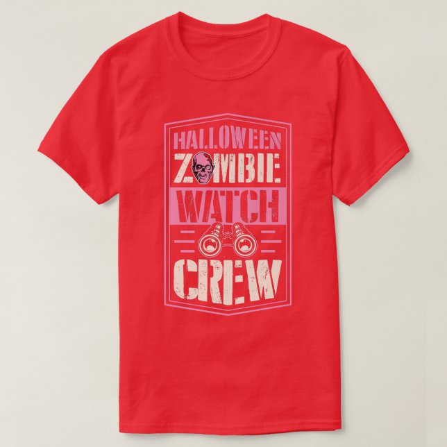 Camiseta Halloween Zombie Watch Crew Funny Matching Hallowe (Diseño del anverso)