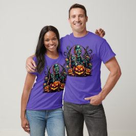 Camiseta Halloween Zombie y Cat