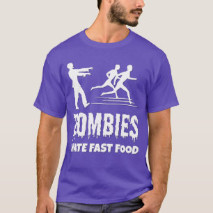 Camiseta Halloween Zombies odian a los corredores de comida