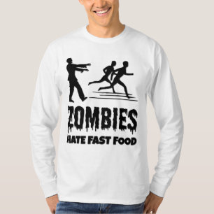 Camiseta Halloween Zombies odian a los corredores de comida