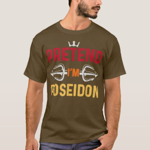 Camiseta HalloweenPretendan Que Soy Poseidón Vestir El Dios