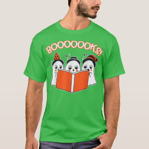 Camiseta HalloweenT Niños niño pequeño fantasma leyendo lib