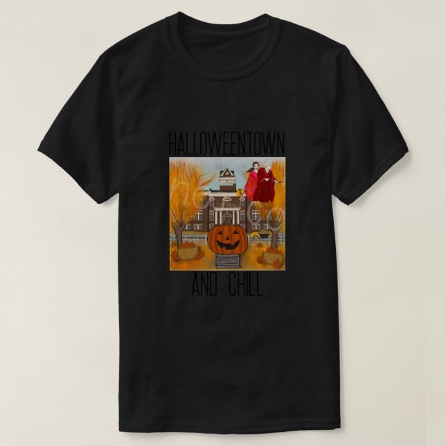 Camiseta Halloweentown y Chill Pumpkin Classic (Diseño del anverso)