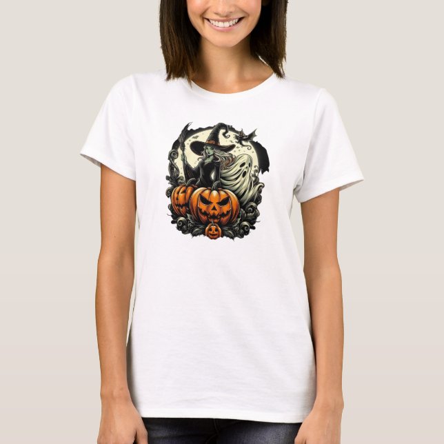 Camiseta Hallowen Witch Design (Anverso)