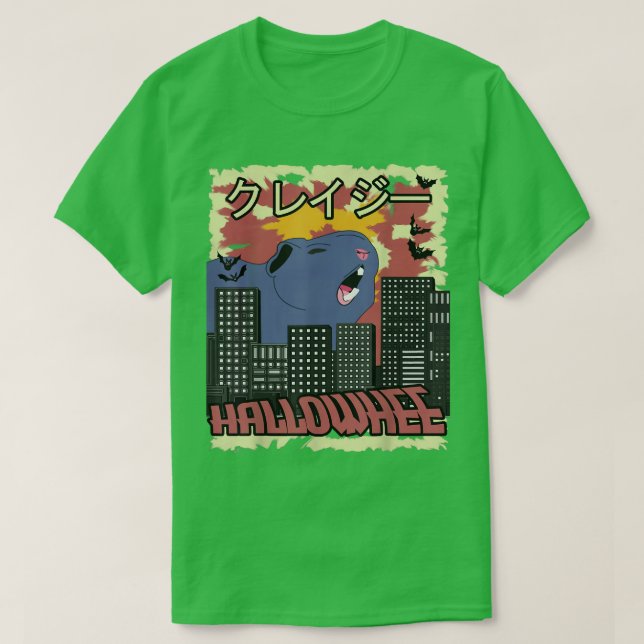 Camiseta Hallowhee Guinea Pig Zilla Cavy Cavia Halloween  (Diseño del anverso)
