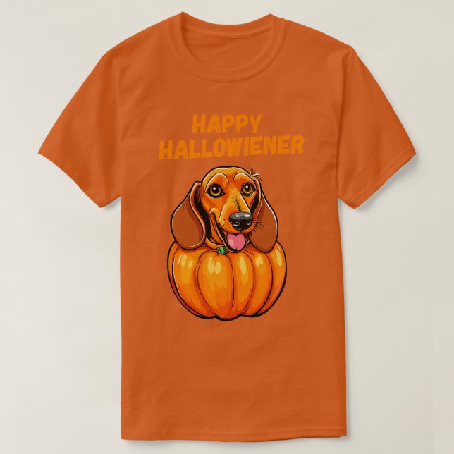 Camiseta hallowiener halloween doggy (Diseño del anverso)