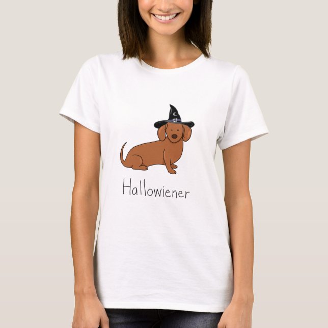 Camiseta Hallowiener - perro de la salchicha de Frankfurt (Anverso)