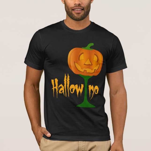 Camiseta Hallowino de calabaza de Vino Halloween (Anverso)