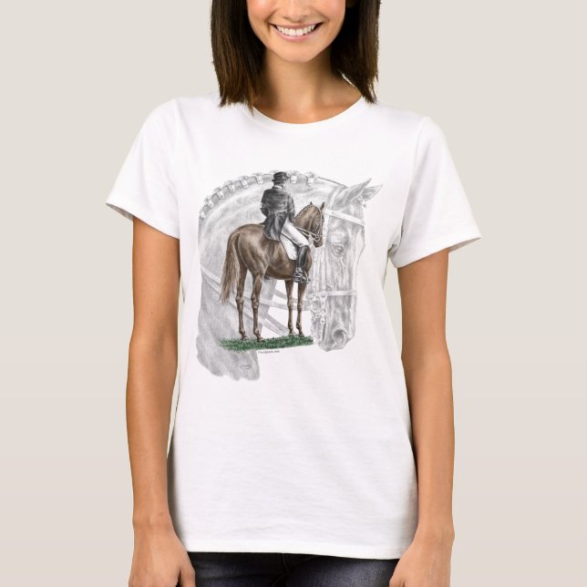 Camiseta Halt Salute Dressage Horse (Anverso)