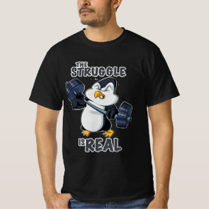 Camiseta Halterofilia con codificación pingüino
