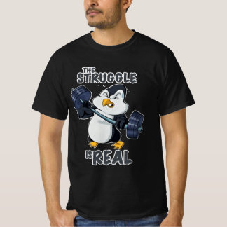 Camiseta Halterofilia con codificación pingüino