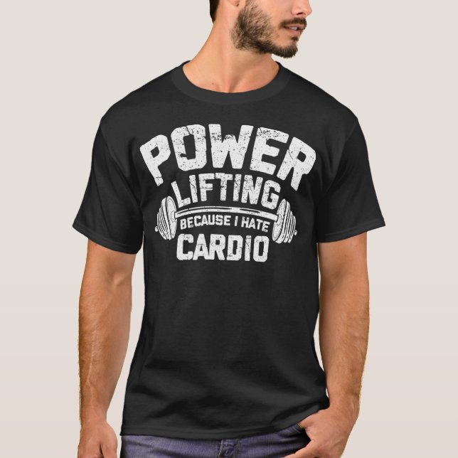 Camiseta Halterofilia con levantamiento de caderas divertid (Anverso)