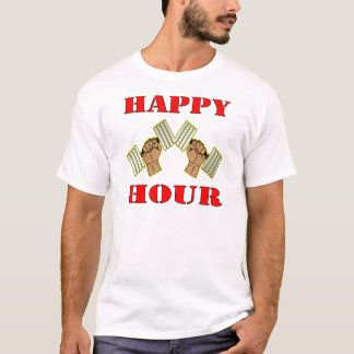 Camiseta Halterofilia con pancartas de la hora feliz