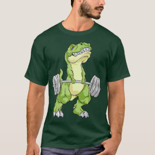 Camiseta Halterofilia de Dinosaurio T Rex Fitness Gym entre