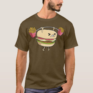 Camiseta Halterofilia de Fries de Hamburguesa