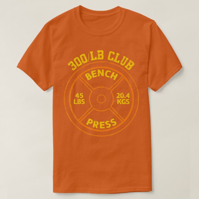 Camiseta Halterofilia Del Club De Prensa Del Banco De 300 L (Diseño del anverso)