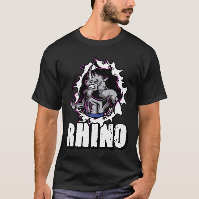 Camiseta Halterofilia del cuerpo del rinoceronte del Guay (Anverso)