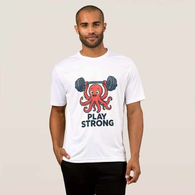 Camiseta Halterofilia Octopus personalizado - Juega con fue (Anverso completo)