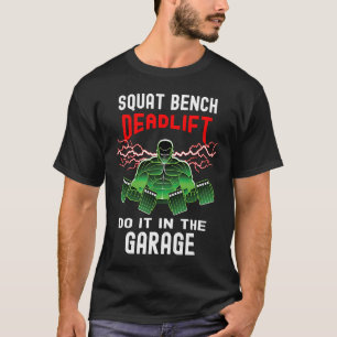 Camiseta Halterofilia por el puente de elevación de la cola