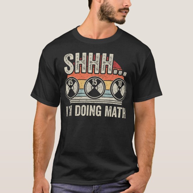 Camiseta Halterofilia Retro Vintage Shhh estoy haciendo mat (Anverso)
