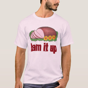 Camiseta HAM IT UP Funny Holiday Foodiers Navidades Cena