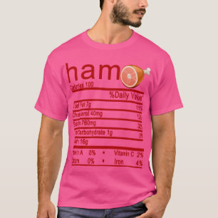 Camiseta ham Nutrition Facts Funny Thankending