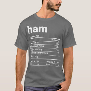 Camiseta Ham Nutrition Facts Thankding Costume Premium