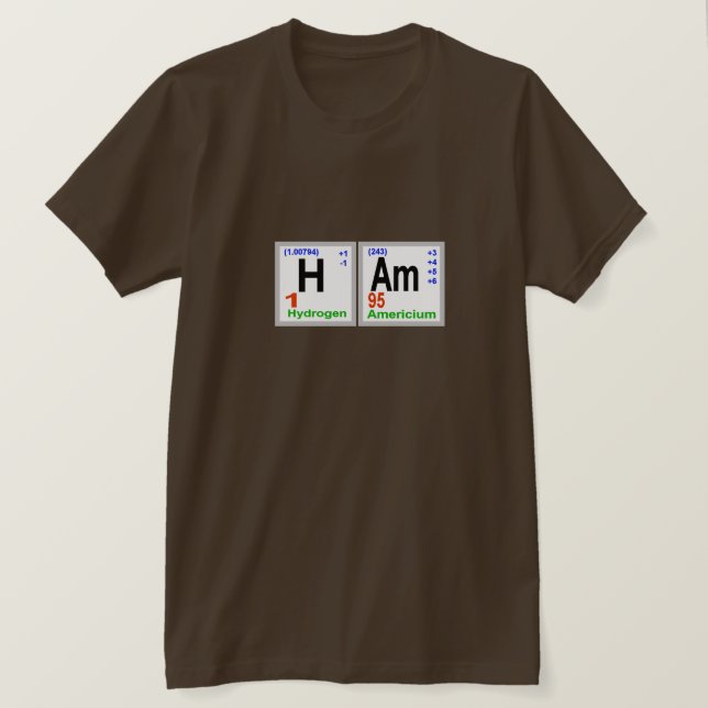 Camiseta HAM Peridic Elements (Anverso del diseño)