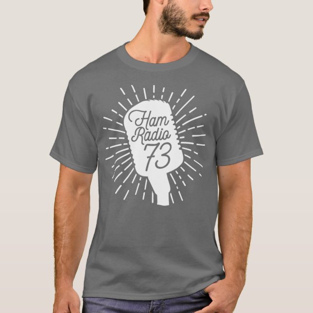 Camiseta Ham Radio 73 Burst (Anverso)