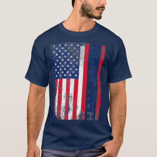 Camiseta Ham Radio Bandera Estadounidense perturbada