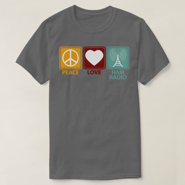 Camiseta Ham Radio Chica Paz Amor (Diseño del anverso)