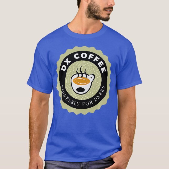 Camiseta Ham Radio Dx y Coffee Premium (Anverso)