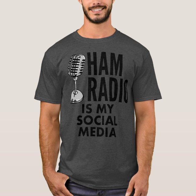 Camiseta Ham Radio es mi medio social (Anverso)