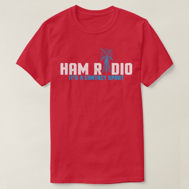 Camiseta Ham Radio Es Un Contacto Deporte I Base Amate (Diseño del anverso)