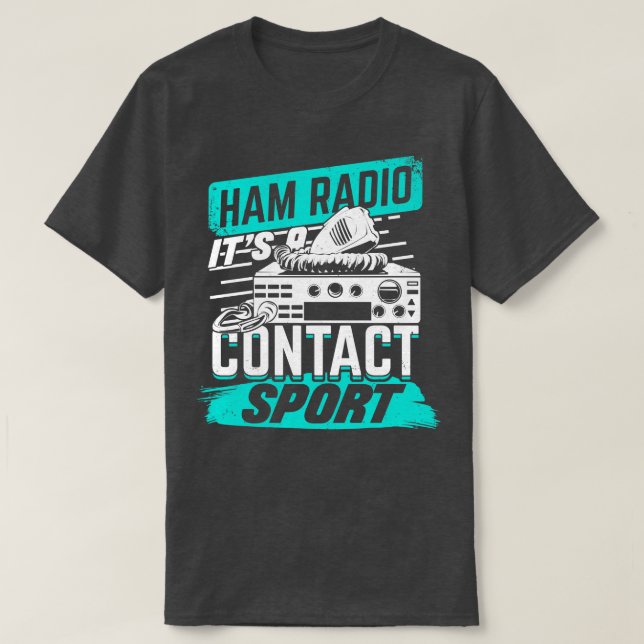 Camiseta Ham Radio Es Un Regalo De Contacto Sport Amateur H (Diseño del anverso)