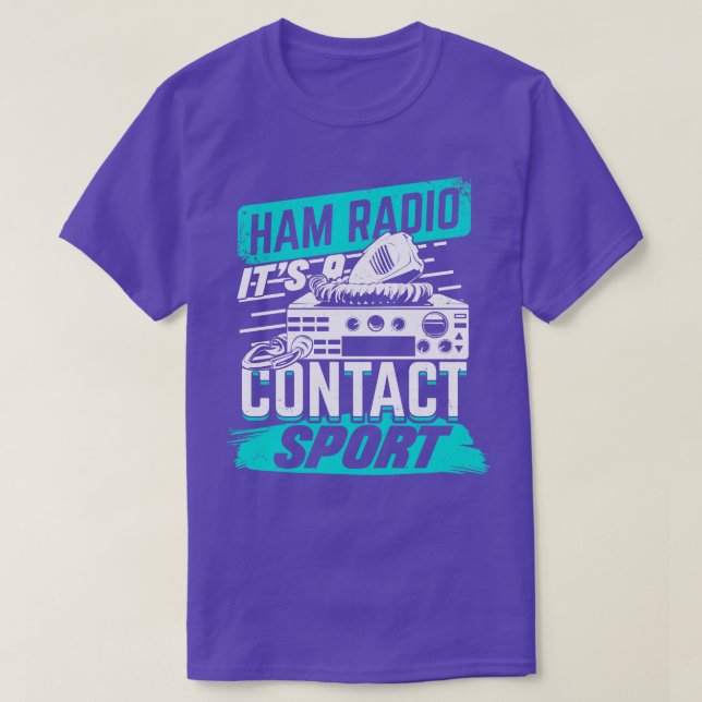 Camiseta Ham Radio Es Un Regalo De Contacto Sport Amateur H (Diseño del anverso)