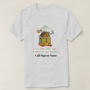 Camiseta Ham Radio Gingerbread House Navidades T-Shirt