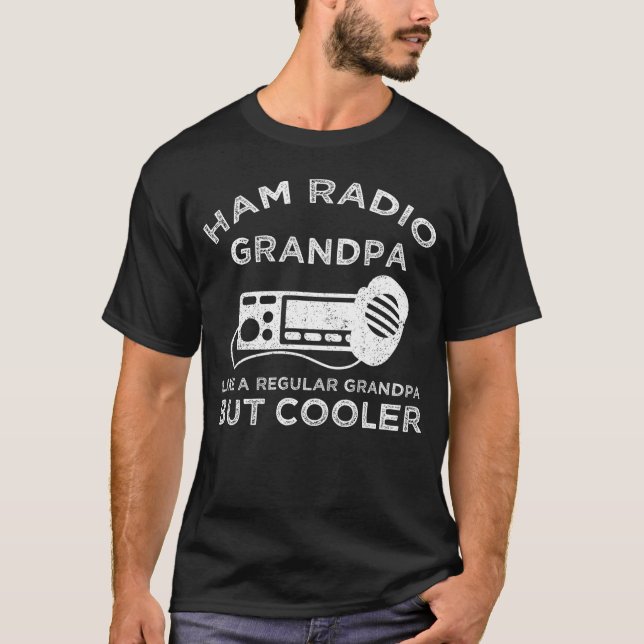 Camiseta Ham Radio Grandpa gusta del abuelo normal pero más (Anverso)