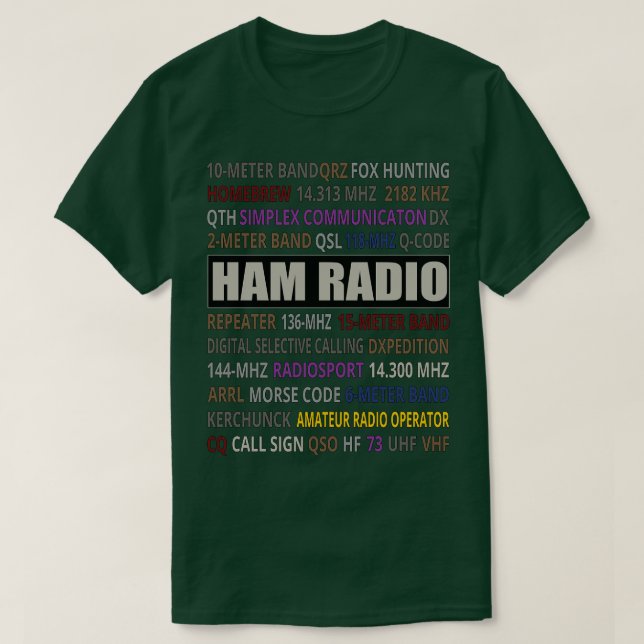 Camiseta Ham Radio Jargon Ham Radio (Diseño del anverso)