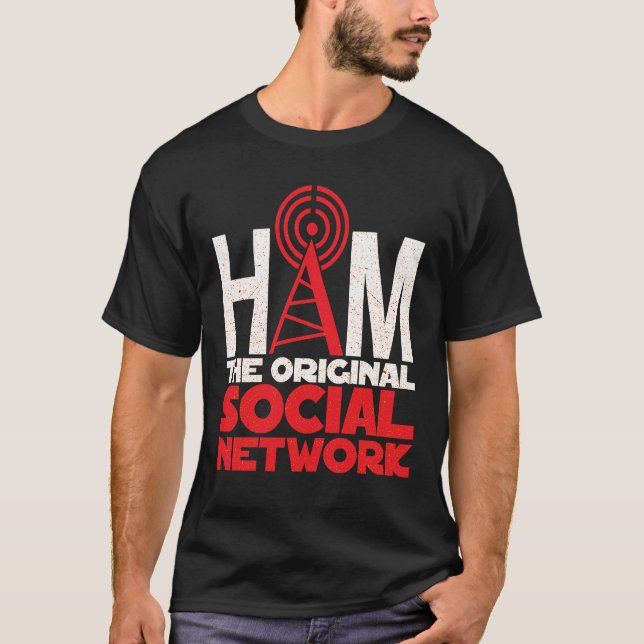 Camiseta Ham Radio La Red Social Original (Anverso)