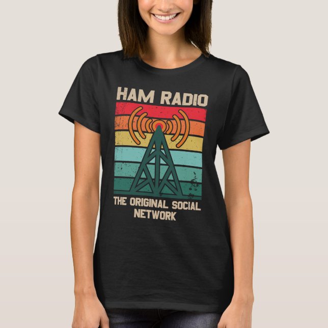 Camiseta Ham Radio La Red Social Original (Anverso)