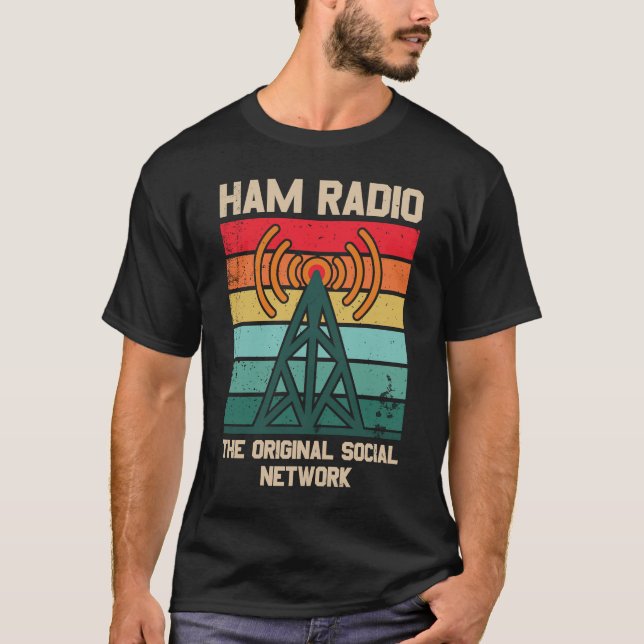 Camiseta Ham Radio La Red Social Original (Anverso)
