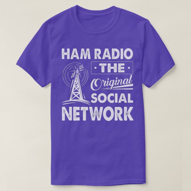 Camiseta Ham Radio La Red Social Original Funny Amateu (Diseño del anverso)