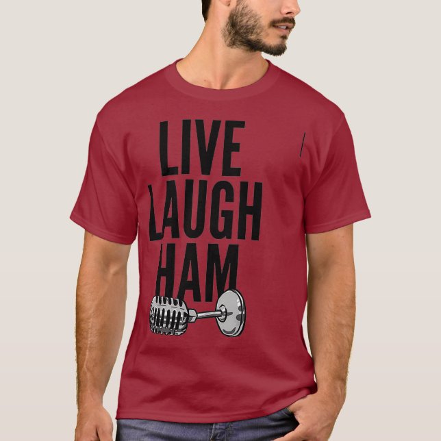Camiseta Ham Radio - Live Laugh Ham (Anverso)