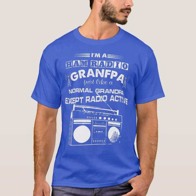 Camiseta Ham Radio Operador Abuelo Amateur (Anverso)