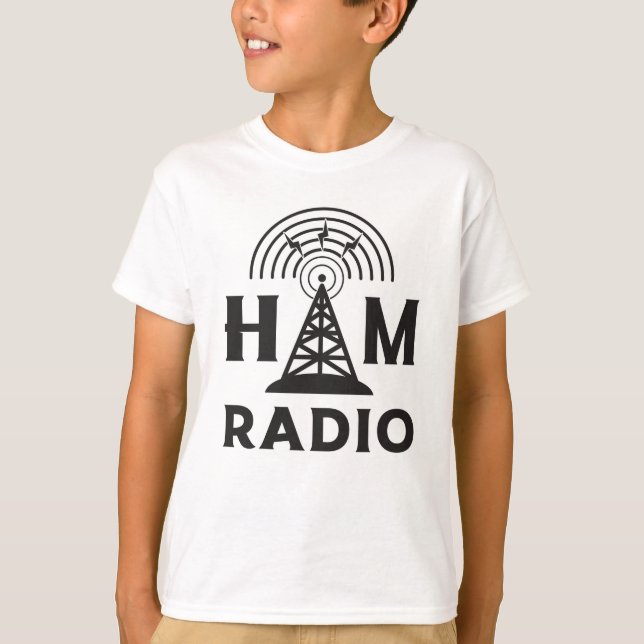 Camiseta HAM Radio Operador Amateur Antenna Code Idea de re (Anverso)